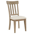 Steve Silver Furniture Napa Side Dining Chairs, Casual California Style in Weathered Sand Finish with Upholstered Seat, Set of 2 Chairs, Brown