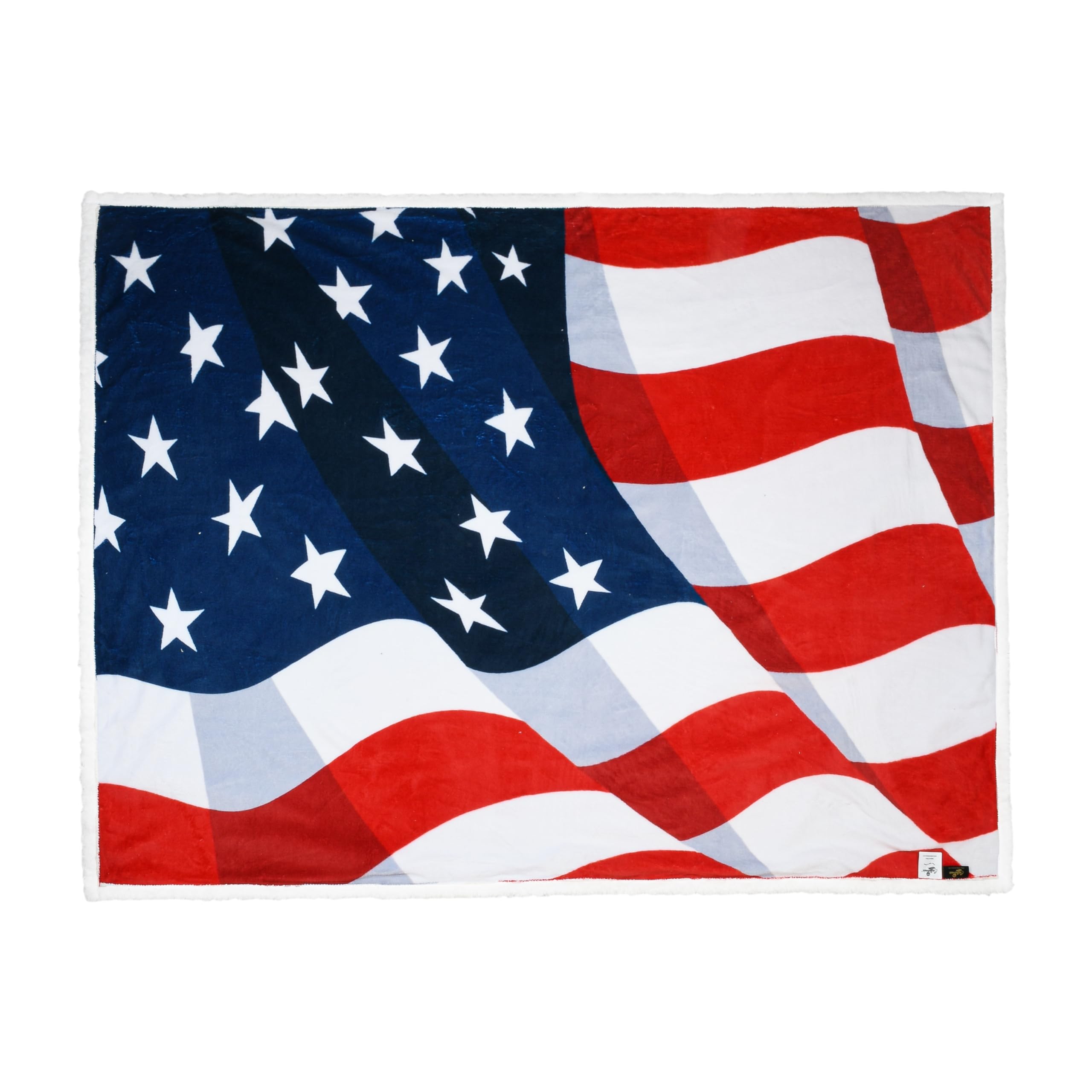 Tirrinia Fluttering Us Flag Blanket Patriotic Sherpa Throw American Flag Blanket, Super Cozy Fleece Plush Bed Throw Tv Blankets