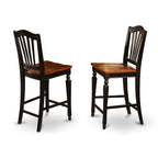East West Furniture YACH5-BLK-W 5 Piece Counter Height Set Includes a Rectangle Kitchen Table and 4 Dining Room Chairs, 30x48 Inch