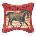 Manual Western Decor Collection Reversible Throw Pillow, 12.5 X 12.5-Inch, Advice From A Horse X Your True Nature