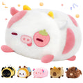 Mewaii Strawberry Cow Plush Pillow, Kawaii Cow Stuffed Animals, Cute Plushies For Girls, Soft Pink Cow Plush, Birthday Gifts For