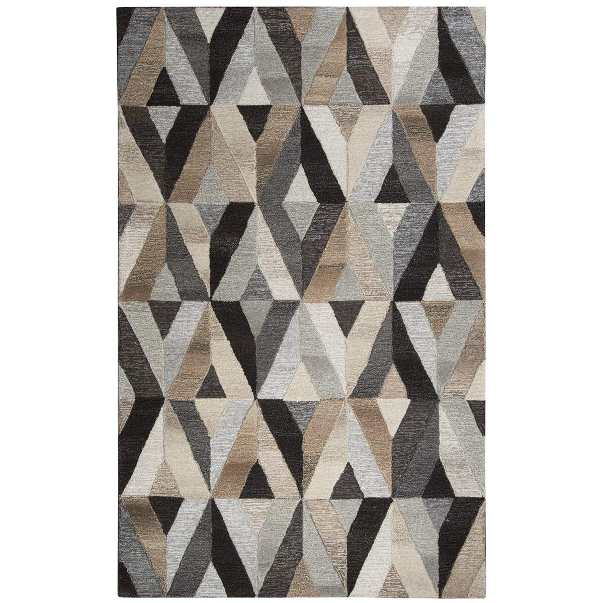 Rizzy Home Makalu 5' X 8' Geometric Gray/Natural Hand-Tufted Area Rug