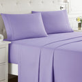 Nestl Queen Sheet Set - 4 Piece Bed Sheets For Queen Size Bed, Double Brushed Queen Size Sheets, Hotel Luxury Lavender Sheets, E