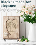 Iron Display Stand 5 Packs, 10 Inches Plate Stand Picture Stand Photo Stand For Display, Black Foldable Easel Stand Holder For P