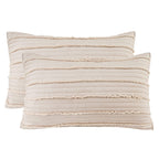 BOSOWOS Standard Size Pillow Shams Set of 2, Ultra Soft Breathable 20 x 26 Inches Pillow Case Envelope Closure, Microfiber Boho 