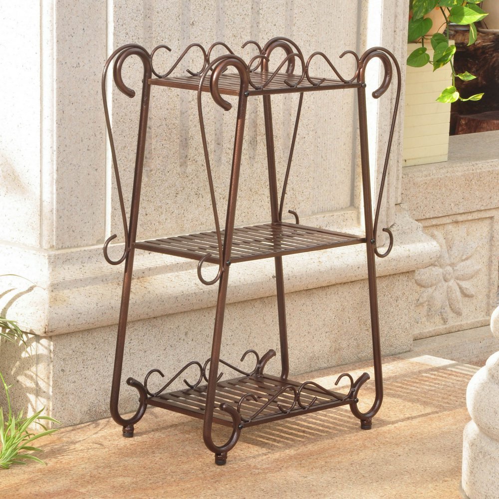 International Caravan Santa Fe 3-Tier Plant Shelf Set