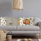 Gagec Fall Pillow Covers 20X12 Inch Set Of 4 Fall Football Pumpkin Maple Leaf Throw Pillowcase Holiday Home Decor Sofa Bedroom C