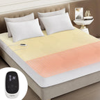 Caperia Multizone Waterproof Heated Mattress Pad, Individual Body & Feet Electric Mattress Bed Warmer 9 Heat Settings 1-12 Hours