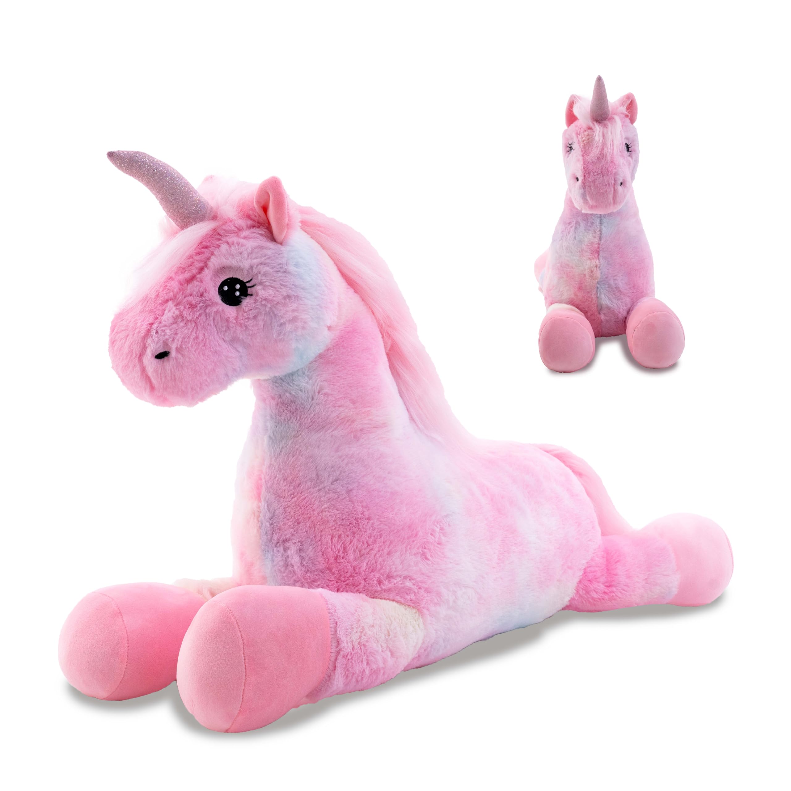 Gadxv Unicorn Weighted Stuffed Animal 27In, 4.2 Lbs Stuffed Unicorn Plush For Adult, Kids, Weight Unicorn Plush Animal Pillow Gi