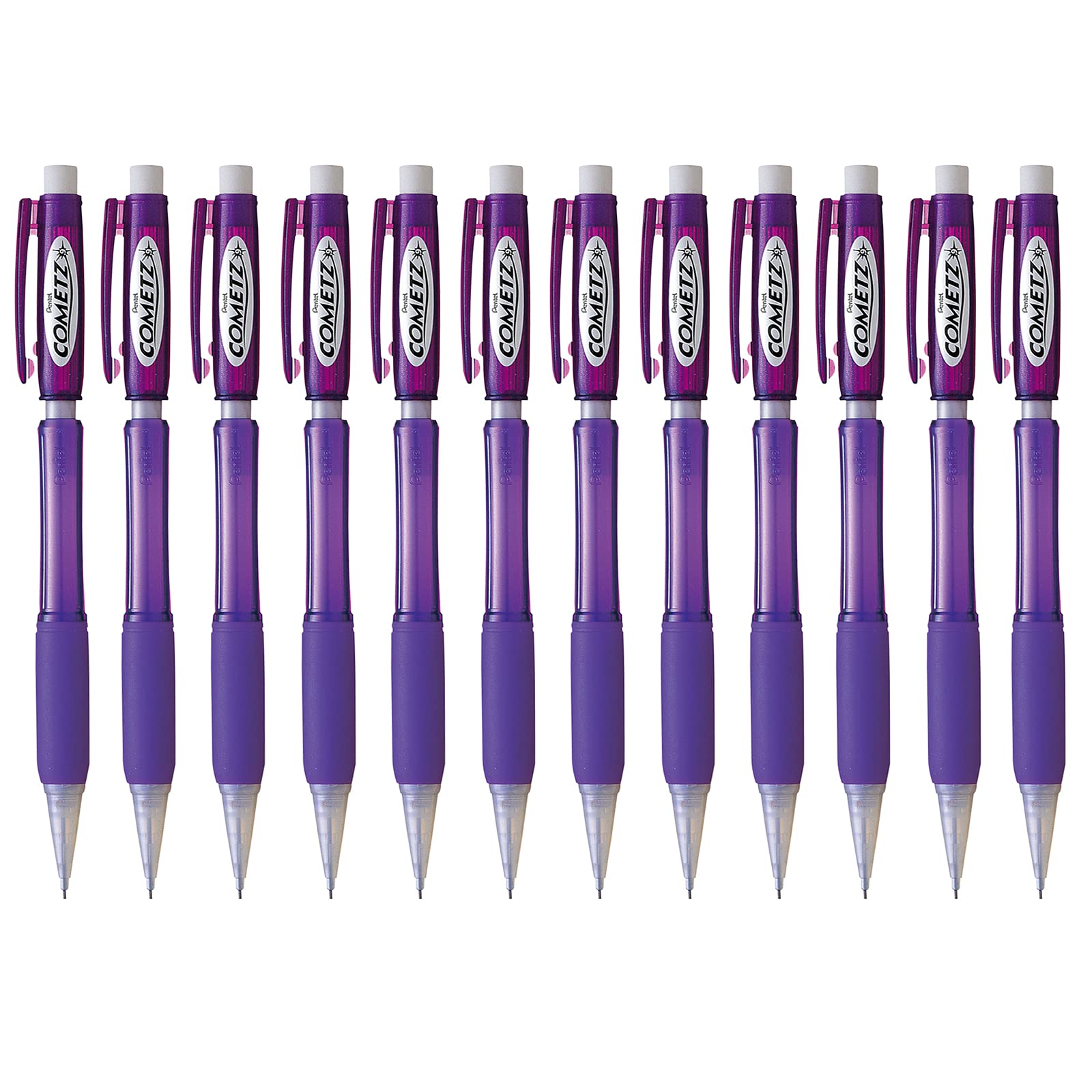 Pentel Cometz Automatic Pencil, 0.9Mm, Violet Barrel, Box Of 12 (Ax119V)
