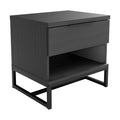 Boyd Sleep Catania, Contemporary Wood Finish, 5 Piece Drawer, Black Nightstand