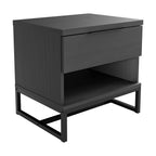 Boyd Sleep Catania, Contemporary Wood Finish, 5 Piece Drawer, Black Nightstand