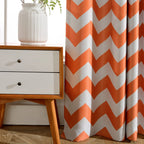 Melodieux Fashion Chevron Curtains For Living Room Dining Room, Darkening Blackout Grommet Top Window Drapes Soundproof Thermal