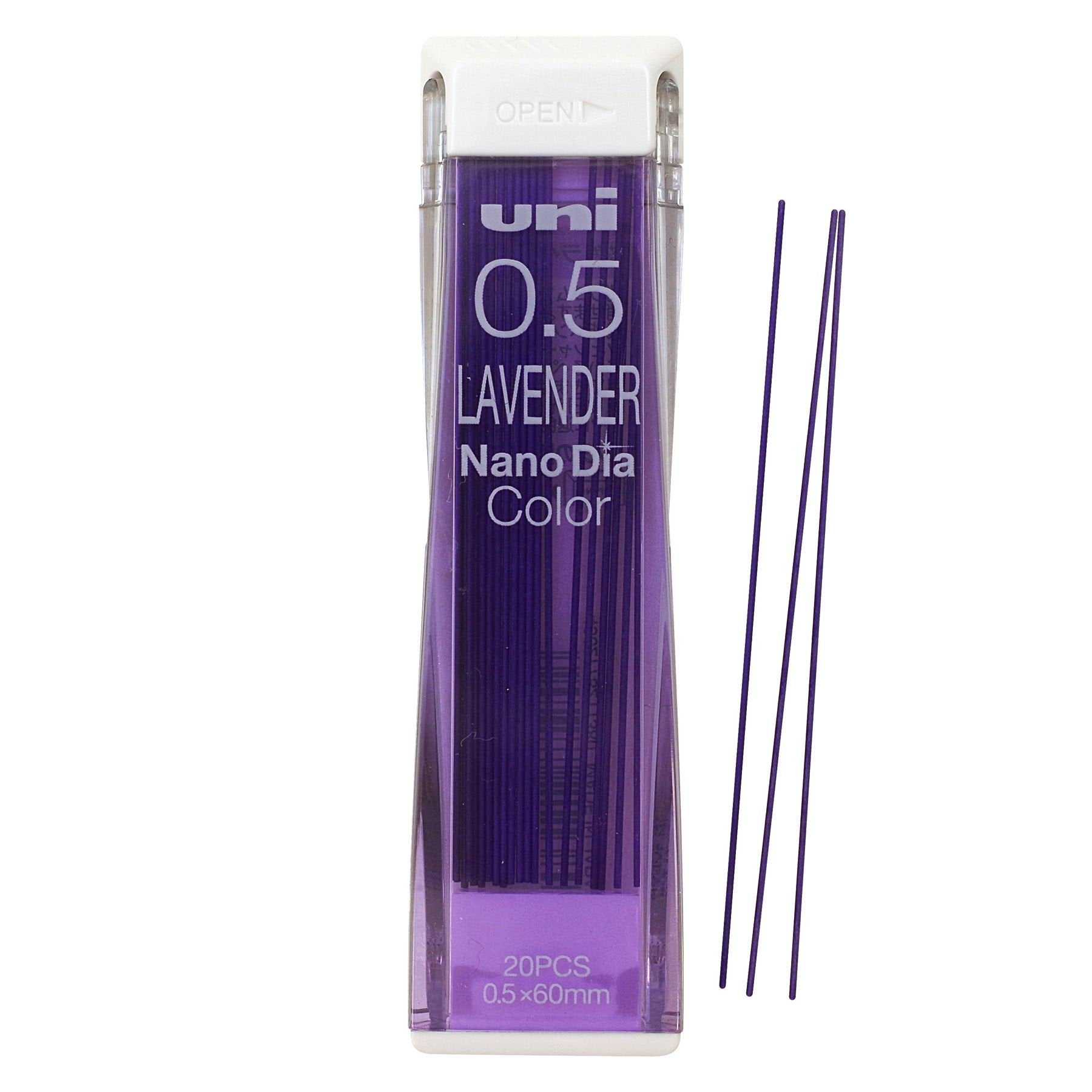Uni Color Mechanical Pencil 0.5Mm Lead, Nanodia, Lavender, 0.5Mm Lead