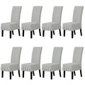 Easy-Going Dining Chair Covers Stretch Parsons Chair Slipcover with Skirt Chair Covers for Dining Room Restaurant Banquet (8 PCS