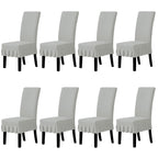 Easy-Going Dining Chair Covers Stretch Parsons Chair Slipcover with Skirt Chair Covers for Dining Room Restaurant Banquet (8 PCS