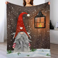 Christmas Gnome Blanket Soft Warm Gnome Throw Blanket For Couch Lightweight Cozy Gnome Lovers Bed Blankets & Throws For Living R