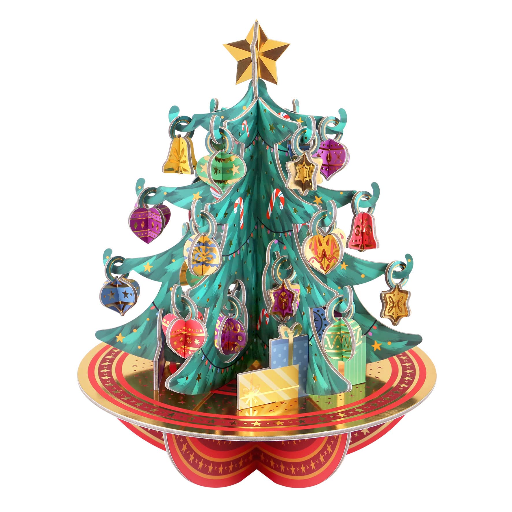 Santoro Pirouette, 3D Pop Up Christmas Countdown Advent Calendar - Christmas Tree - For Kids, For Adults