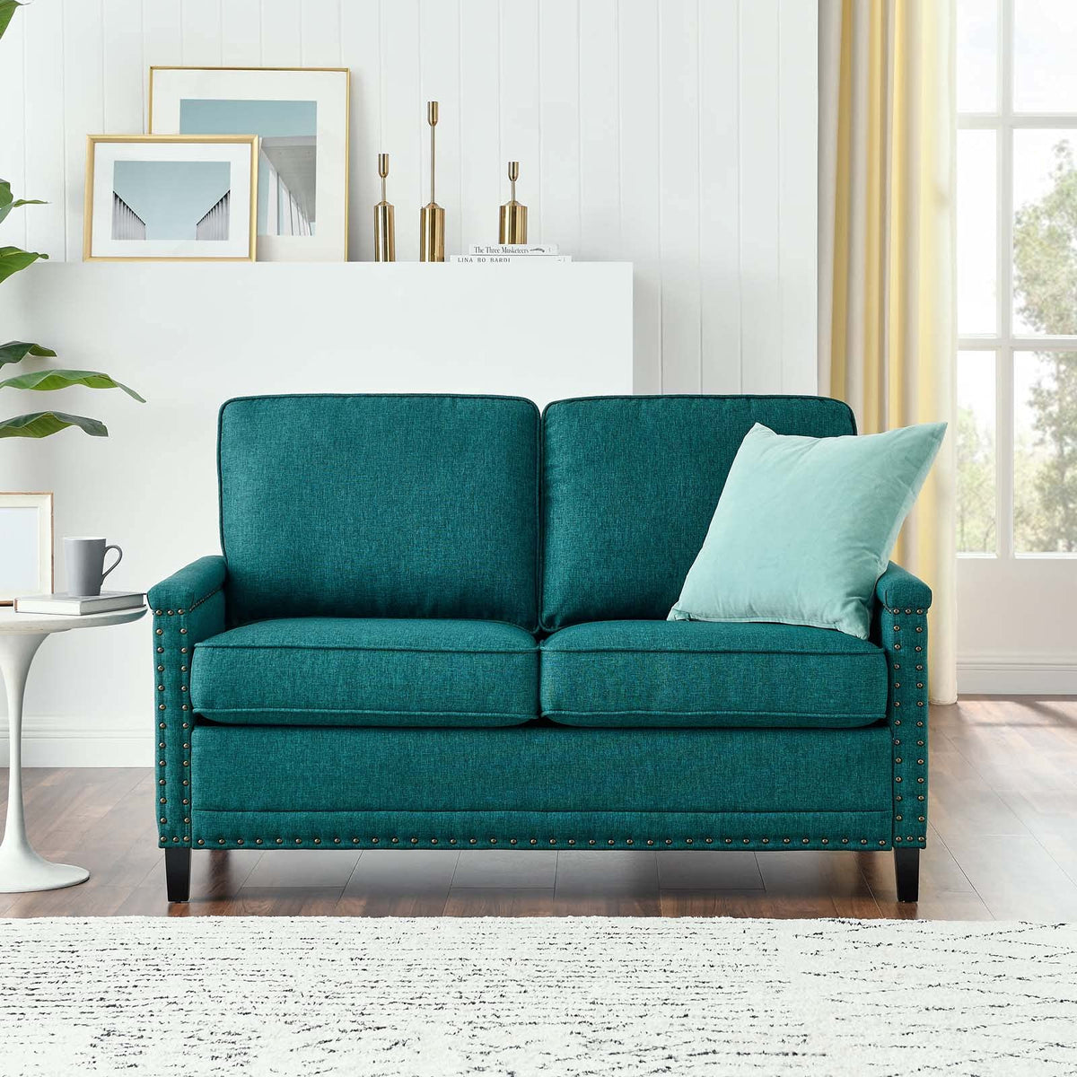 Modway Ashton Sofas, Loveseat, Teal