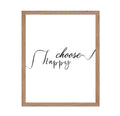 Poster Master Typography Poster - Quote Print - Choose Happy, Beautiful, Modern, Inspiring, Motivational - Gift for Family, Frie