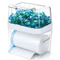 Trash Bag Dispenser & Dishwasher Pod Holder, 3in1 Trash Bag Holder Laundry Pods Container with MoistureProof Lid, Acrylic Gar