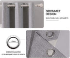 Miulee Linen Blackout Curtains And Drapes 100% Room Darken Thermal Insulated Grommet Window Panels With Coating 2 Pcs W 42 X L 84 Inches Grey