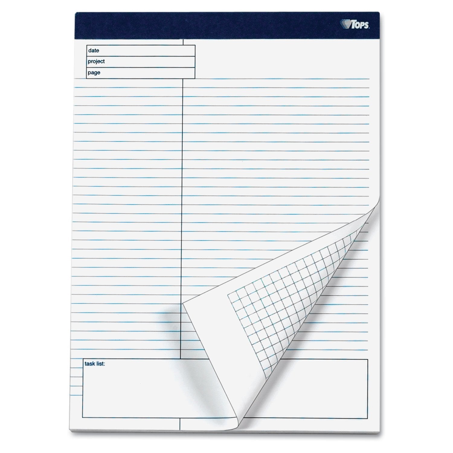 Tops 77102 Docket Gold Planning Pad, Legal/Wide, 8 1/2 X 11 3/4, White, 40 Sheets, 4/Pack