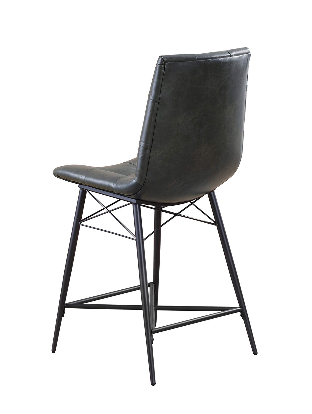 Upholstered Tufted Counter Height Stools Grey (Set of 2)