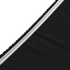Newisher Round Fitted Table Cover Spandex Stretch Tablecloth Black Table Top Cover With Elastic Edged For Dining Picnic Patio 60 Inch