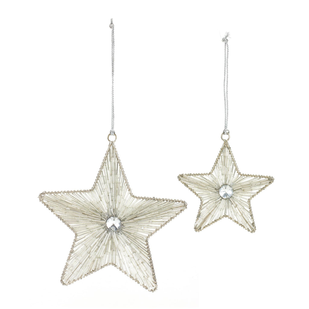 Beaded Star Ornament (Set Of 12)