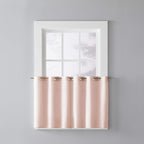 SKL Home Trio Curtain Tier Pair, 57 inches x 24 inches, Blush