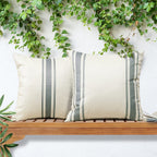 Otostar Pack Of 2 Outdoor Waterproof Decorative Pillow Covers 16X16 Inch Linen Geometry Pillowcases Cushion Case Garden Throw Pi