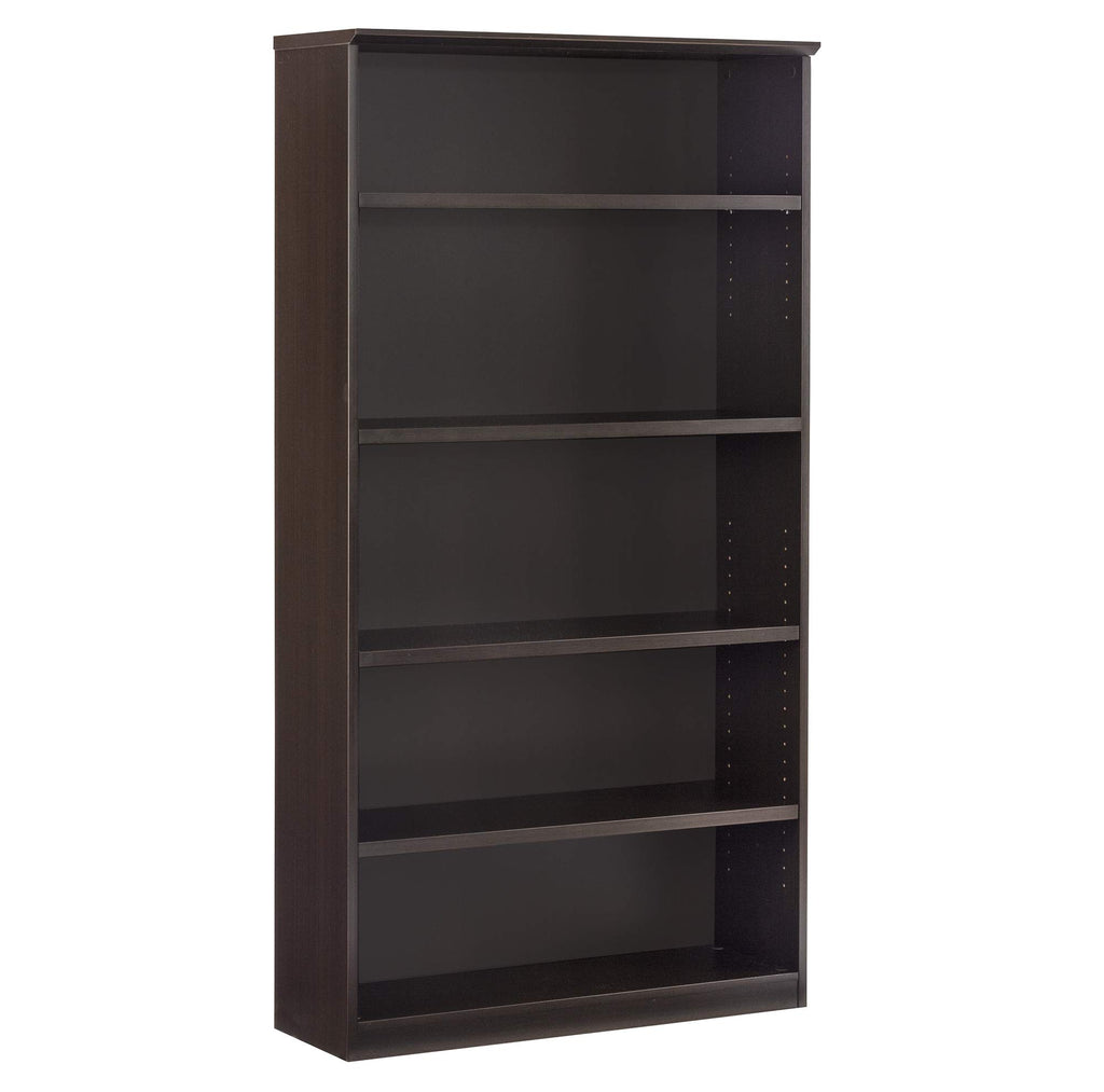 Mayline MVB5LDC Medina 5-Shelf Bookcase, 68"H, Mocha Laminate