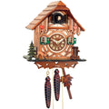 Alexander Taron 413 Engstler Weight-Driven Cuckoo Clock-Full Size-9" H X 8.5" W X 5.5" D, Brown