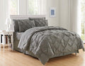Elegant Comfort Luxury Softest, Coziest 8-Piece Bed-In-A-Bag Comforter Set - Silky Soft Complete Set Includes Bed Sheet Set With Double Sided Storage Pockets, King/California King, Gray