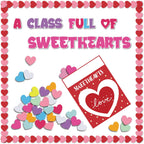 Naozinebi NB0073 Valentine's Day Bulletin Board Set, Heart Shaped Cut-Outs, Colorful Paper