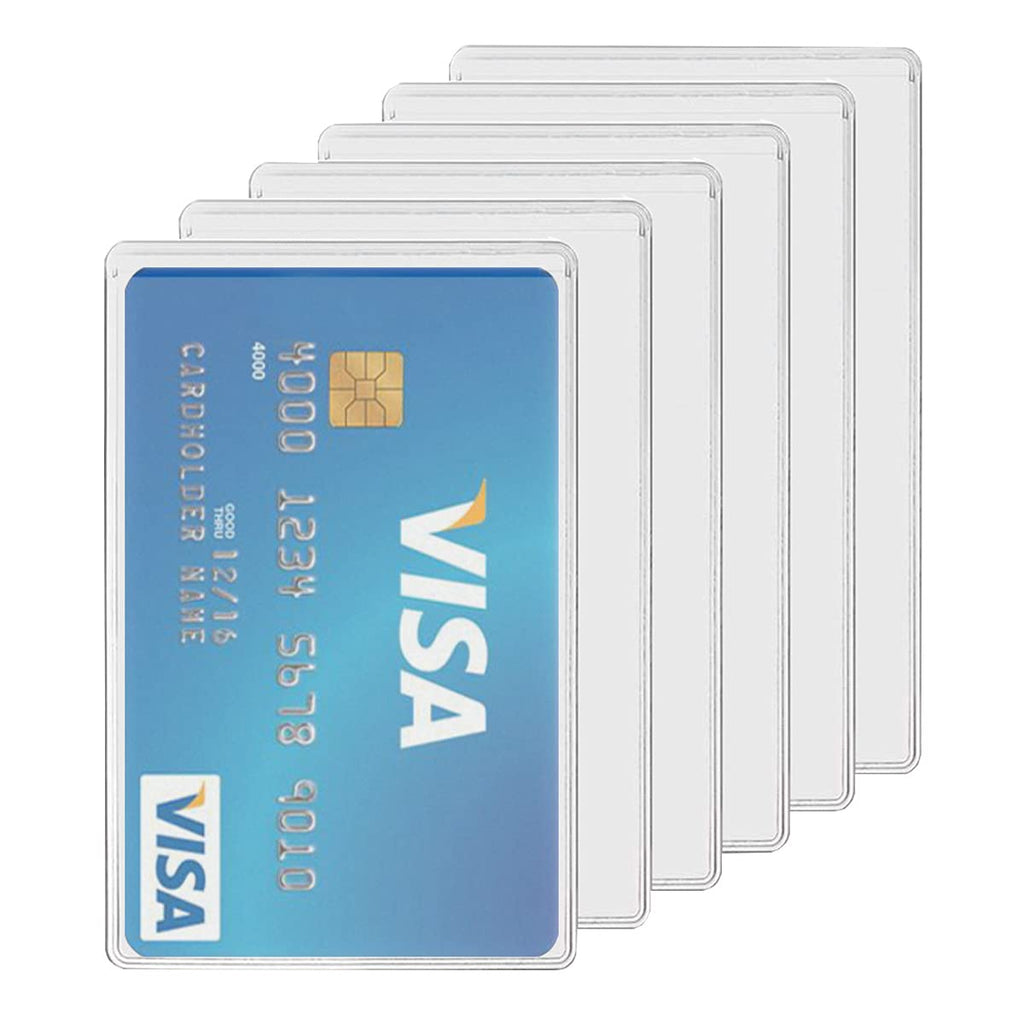 SdeFe Waterproof Medicare Card Holder Sleeve, Clear, 6-Pack for Credit, License, ID, and Social Security Cards