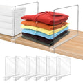 OMGelic Acrylic Shelf Dividers for Closet Organization 6PCS Closet Shelf Divider Closet Dividers for Shelves Shelf Organizer for