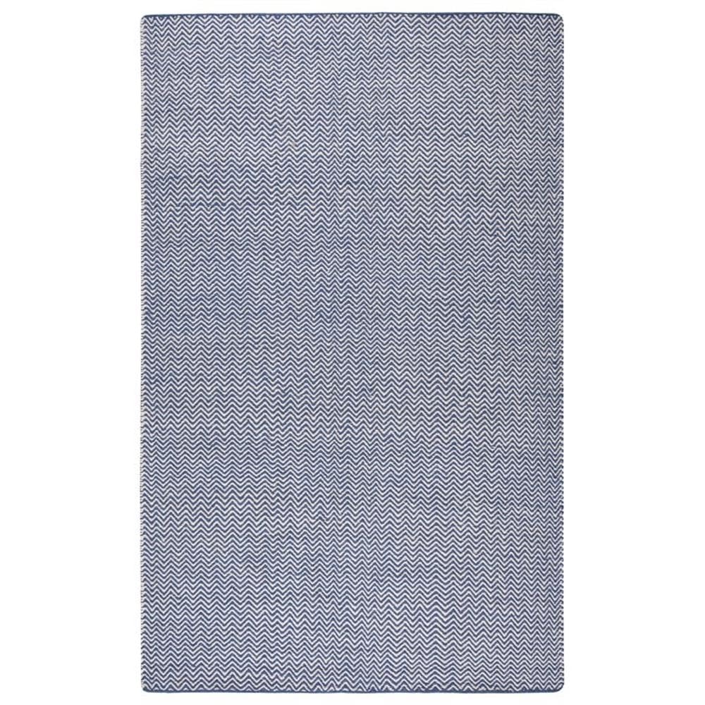 Rizzy Home | Tw2922 | Twist Collection | Wool Area Rug | 9' X 12' | Blue/Off White Chevron