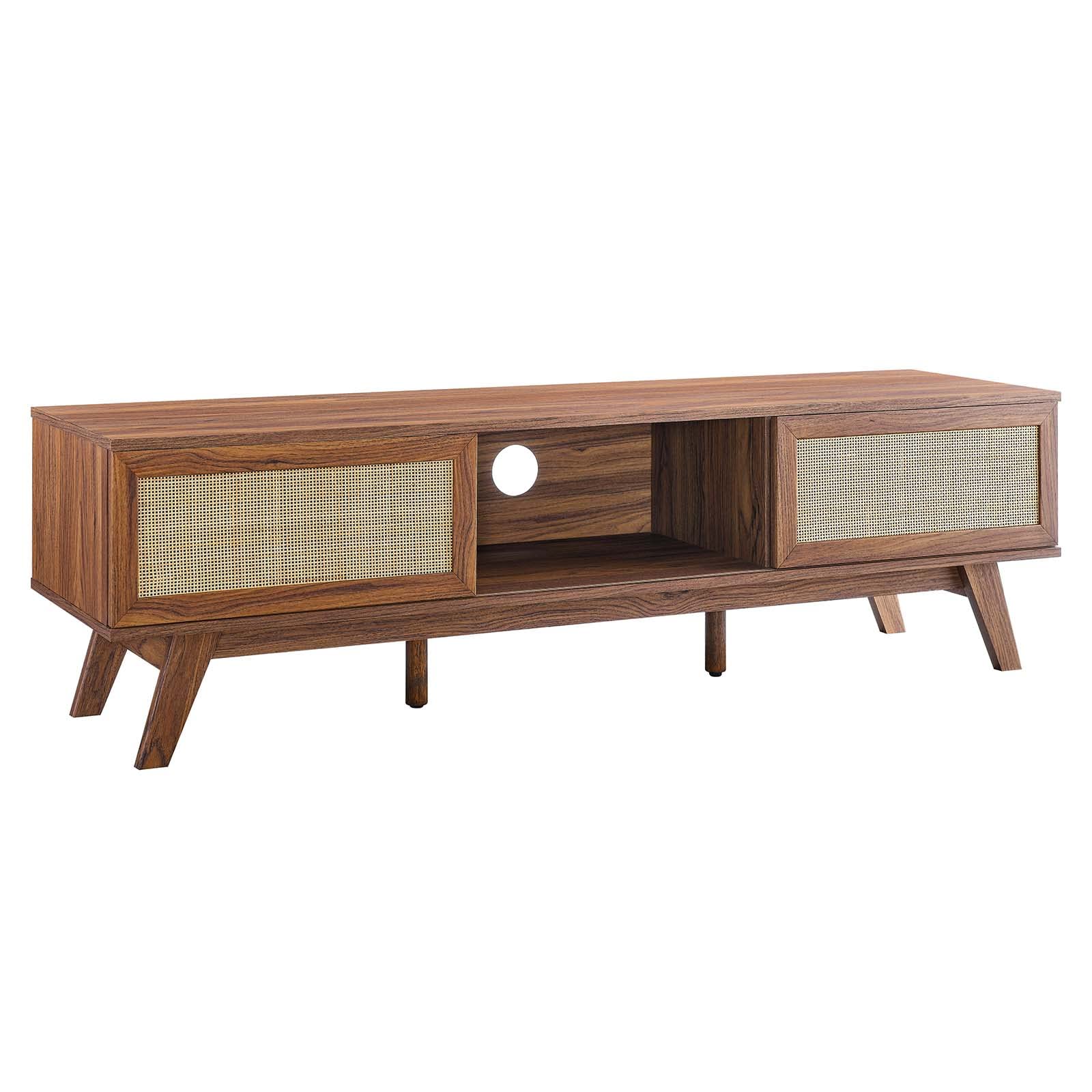 Modway Soma 60&quot; Rattan Tv Stand In Walnut