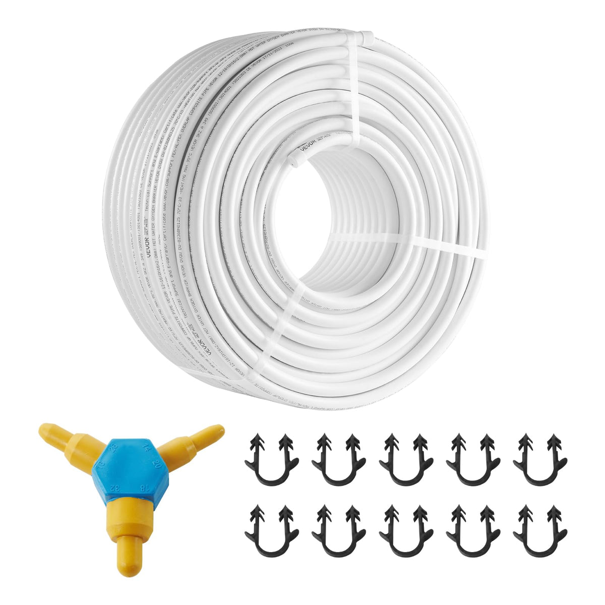 VEVOR PEX-AL-PEX Tube, 328ft, 5/8'' Diameter Aluminum-Plastic Composite Pipe Oxygen Barrier Radiant Floor PEX Pipe, 0.08'' Thick