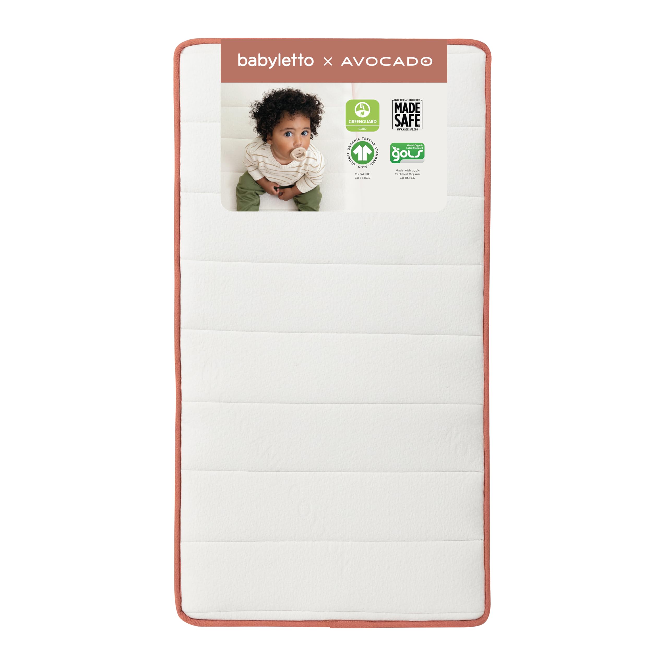 babyletto Avocado Baby Crib Mattress - GOTS, Made Safe, GREENGUARD Gold Certified - Dual Sided Infant & Toddler Mattress - Flipp