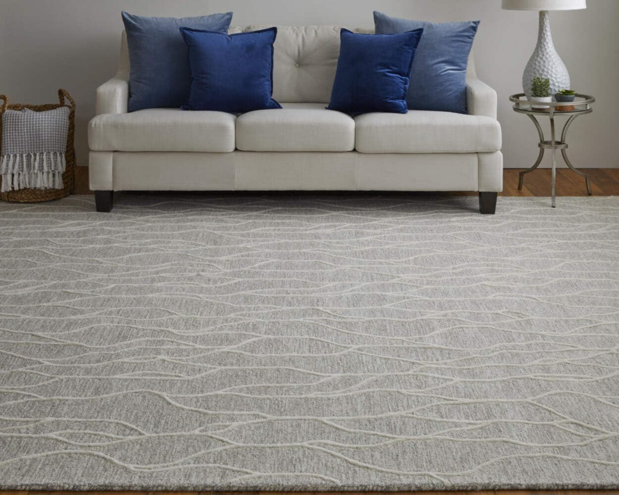 HomeRoots 511847 10 x 13 ft. Taupe Black & Gray Wool Abstract Hand Tufted Handmade Stain Resistant Rectangle Area Rug