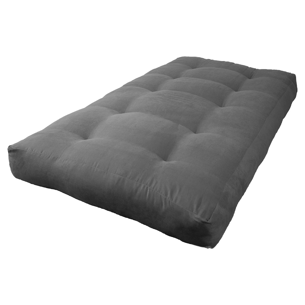 Blazing Needles Vitality 8&quot; Microsuede Futon Mattress, Twin, Steel Grey