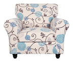 Searchi Stretch Sofa Cover Printed Couch Covers, Floral Pattern 2 Piece Armchair Slipcover With Separate Chair Cushion Cover, Washable Furniture Protector For Living Room(Armchair, Ball Flower)