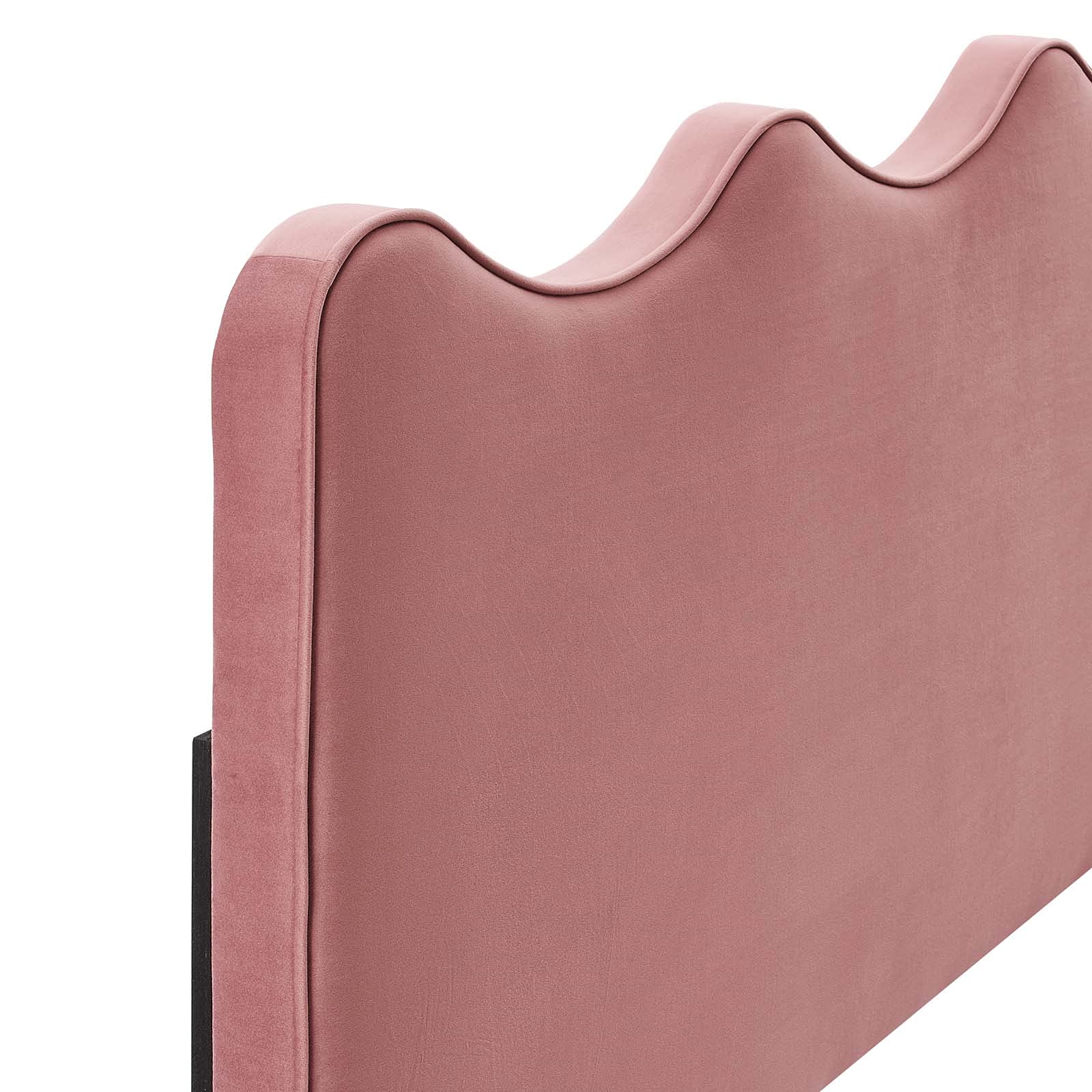 Modway Athena Performance Velvet Twin Headboard in Dusty Rose