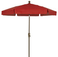 FiberBuilt Umbrellas Garden Umbrella, 7.5 Foot Red Canopy and Champagne Bronze Pole