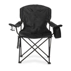 Amazon Basics Folding Camp Chair, Padded, Black, Large