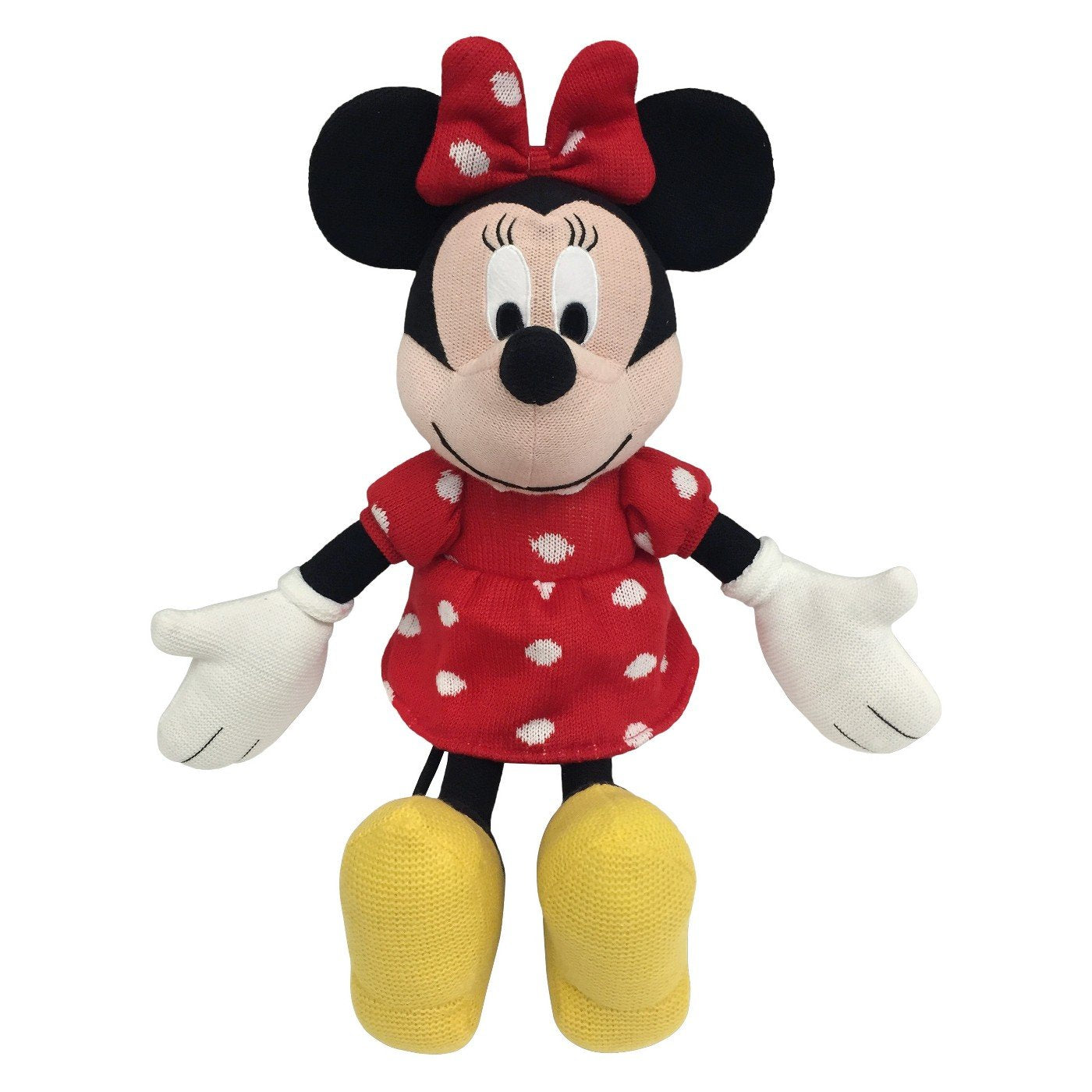 Jay Franco Disney Minnie Mouse Classics Knit Plush Stuffed Pillow Buddy Knit - Super Soft Polyester Microfiber, 21 Inch (Officia