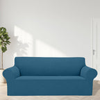 2025 New Stretch Oversized Sofa Slipcovers Couch Sofa Cover For 4 Seater Furniture Protector Covers With Elastic Bottom Jacquard Fabric Small Checks For Pets, Kids - Peacock Blue